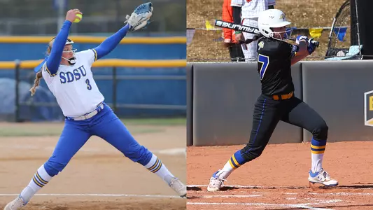 Softball Players of the Week, 3-8-21 (Grace Glanzer, Rozelyn Carrillo)