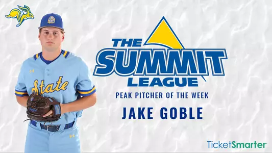 Jake Goble Summit League Pitcher of the Week Graphic