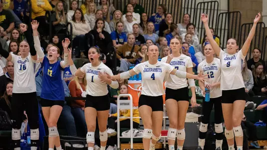 Volleyball team celebration