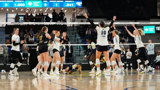 Volleyball team celebration