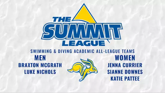 2023-24 Summit League Swim-Dive Academic All-League Graphic