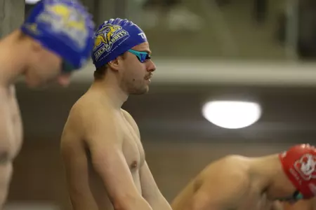 SIOUX FALLS, SD - February 3: University of South Dakota Swimming Invitational at the Midco Aquatic Center on February 3, 2024 in Sioux Falls, South Dakota. (Photo by Dave Eggen/Inertia)