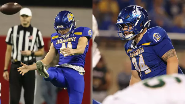 2025 AFCA FCS All-Americans (Max Pelham-punter, Kobe Clayborne-defensive lineman)