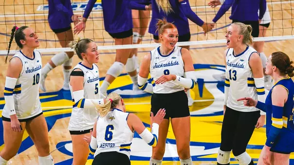 Volleyball on-court celebration 120425