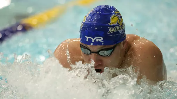 Cody Vertin competes in the breaststroke.