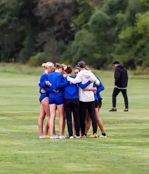 South Dakota State women's cross country team preparing for the Gans Creek Classic in Columbia, Missouri.