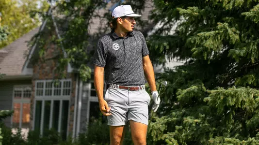Mason Eaton looking down the fairway