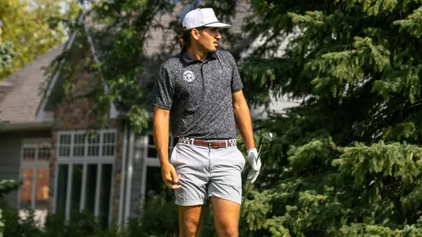 Mason Eaton looking down the fairway