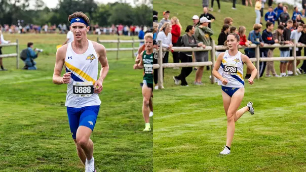 side by side template of two SDSU cross country runners