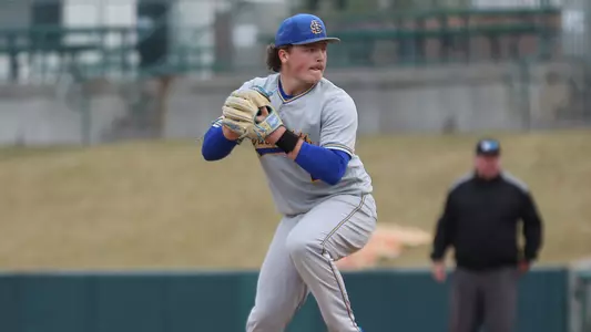 South Dakota State freshman right-handed pitcher Kaden Rylance goes through his pitching motion in action earlier in the 2026 season at Nebraska.