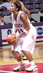 Nathesia Wright scores 29 points against Lamar.