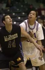 F Rodrigo Segantim among five seniors on the 2004-05 Lumberjack basketball team.