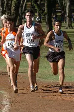 Seniors Marc Farris (left) and Julian Acuna led the Lumberjacks Saturday at the NCAA Regional Championships