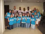 2006 SFA Captains Pose with Zeta Tau Alpha