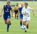 Junior midfielder Lauren Fricks recorded two assists last weekend