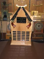 Traveling trophy for the Battle of the Piney Woods.