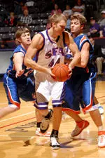 Junior center Matt Kingsley led SFA in scoring with 19 points against Texas Tech