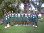 Egenti (#13) along side her teammates on the Nigerian National team.