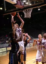 Junior center Matt Kingsley scored 25 points to lead a strong inside game in SFA's 98-62 win over Paul Quinn Saturday