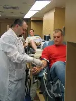 SFA football players donate blood Monday