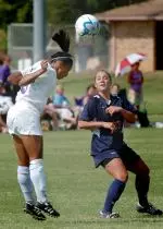Sophomore Jessica Huggins and the Ladyjack defense held Centenary scoreless in Friday's scrimmage