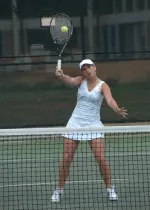 Sophomre Roxana Enica will compete in second round singles play on Saturday.