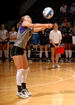 Freshman Laurel Kuepker finished with a match-high 32 digs.