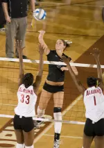 Briana Taylor led the Ladyjacks with six blocks against Wake Forest.