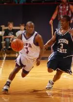 Sophomore point guard Eric Bell had seven assists in SFA's win over Wiley College Saturday