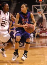 Sophomore Whitney Cormier netted a team-high 14 points at Texas A&M.