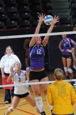 Lauren Railey was one of three Ladyjacks with double-figure kills against SE Louisiana.