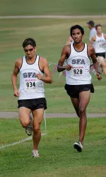 Sophomore Dennis Yeats won the men's 8,000-meter race Monday at the SLC Pre-Conference meet