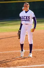Freshman Monika Covington recorded nine strikeouts in SFA's 4-1 win over UTA Saturday