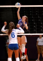 Lauren Railey moved into sixth place all-time in kills at SFA on Monday.