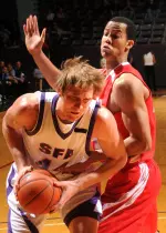 Senior center Matt Kingsley scored a game-high 25 points to lead SFA past Northwestern State
