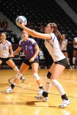 Kelsey Owens tied a career high with 21 kills against Sam Houston on Wednesday.