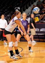 Madison Hanlan averaged 5.20 digs per set in three SFA wins last week.