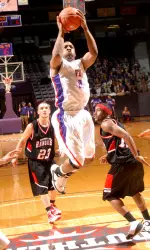 Junior Eddie Williams scored 13 points to lead SFA past Northwestern Oklahoma State Monday in an exhibition game