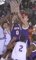 Josh Alexander and Nick Shaw each had 10 rebounds in SFA's win at Northwestern State Wednesday (Photo Courtesy Northwestern State)