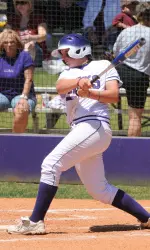 Sophomore Ashley Struchtemeyer drove in all three runs in SFA's 3-2 win over Ole Miss Friday at the Baylor Getterman Classic