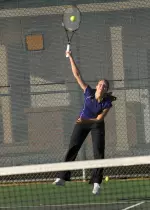 Alina Shazkho picked up a win in No. 2 singles against Memphis on Sunday for SFA.