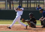 Gabriel Garcia-Serrano delivered a 2-RBI double in his first at bat of the 2009 season.