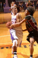 Sophomore Decreasha Goodner pulled down nine rebounds against Texas State.