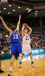 Matt Kingsley has averaged 21.8 points and 11 rebounds in his last four SLC Tournament games