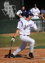 Justin Long hit his first career home run on Sunday against Northwestern State.