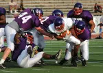 The Lumberjack defense shut down the aerial attack during Saturday's scrimmage.