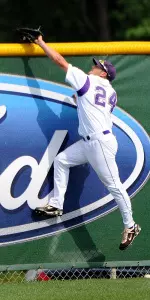 Ryan Priest's leaping catch in the seventh inning robbed a home run and kept SFA in front 3-2.