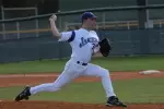 Erich Lehmann pitched in his final game at Jayces field on Thursday.