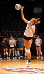 MC Bottles had a team-high 13 kills against Tulsa.