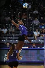 Ashley Bailey broke her career high in kills twice in Tulsa, while also rejecting 18 shots in only three matches.